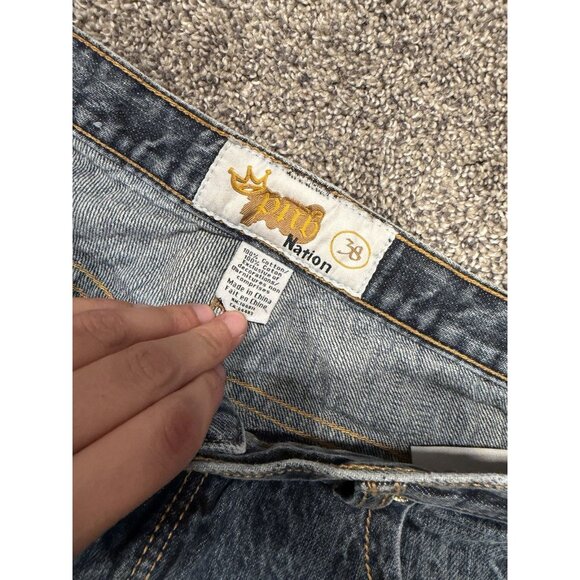 Vintage Y2K PNB Nation Medium Wash Denim Size 38x33 - Picture 7 of 8